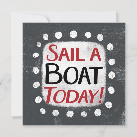 Vaar vandaag met een boot Wenskaart Kaart (Voorkant)
