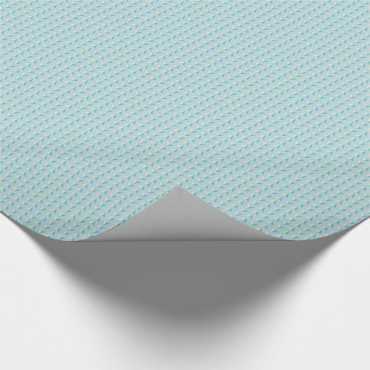 Vaar weg Blauwgroen en Cream Wrapping Paper Cadeaupapier (Hoek)