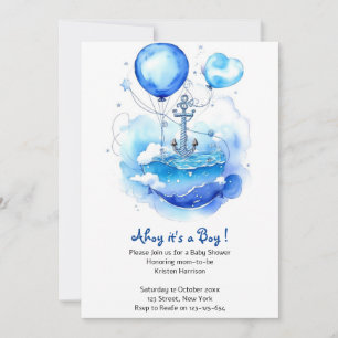 Vaar weg naar Joy: Nautisch Baby shower Kaart