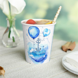 Vaar weg naar Joy: Nautisch Baby shower Papieren Bekers