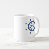 Vaar weg Nautical Beach Gepersonaliseerde Ship Hel Koffiemok (Voorkant rechts)