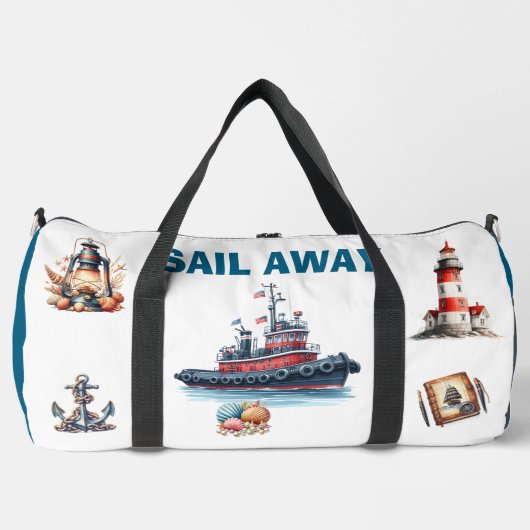 Vaar weg nautische  Ship Travel Bag Plunjezak (Voorkant)