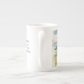 Vaar weg op een Blue Sailboat Bone China Mok (Achterkant)