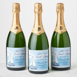 Vaar Weg Pensioenfeest Nautilus Boot Jacht Sparkling Wijnetiket