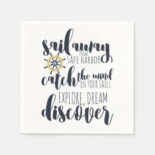 Vaar weg van de veilige haven | nautisch servetten (Voorkant)