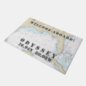 Vaarbreedtegraad Lengtegraad 🌊⚓ Florida Nautisch Deurmat (Schuin)