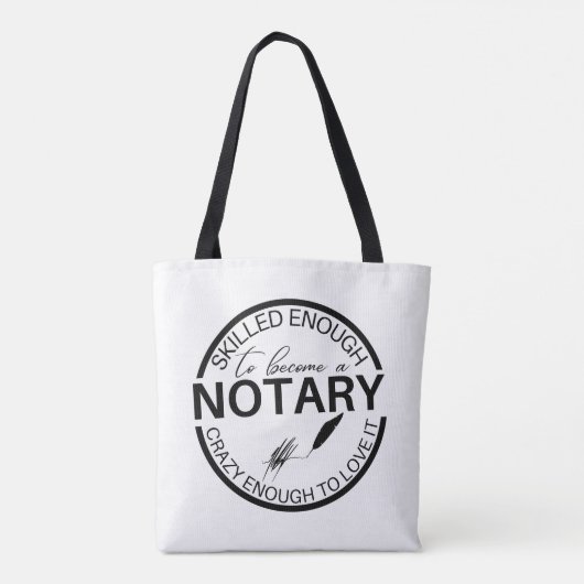 Vaardig genoeg om notaris Canvas tas te worden (Achterkant)