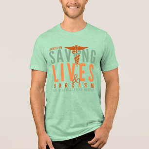 Vaardig in het Redden van Levens Arbeidsgezondheid Tri-Blend Shirt