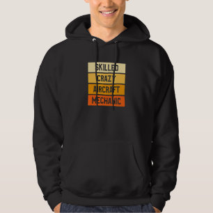 Vaardige Gekke Vliegtuigmonteur Vliegtuigmonteurs Hoodie