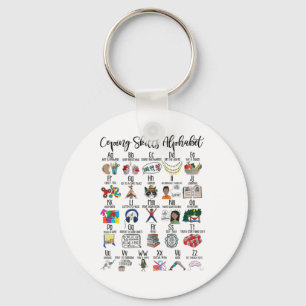 Vaardigheden Alphabet Mental Health Awareness Coun Sleutelhanger