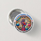 Vaardigheden voor bedrijfstherapieopbouw ronde button 3,2 cm (Voorkant /achterkant)