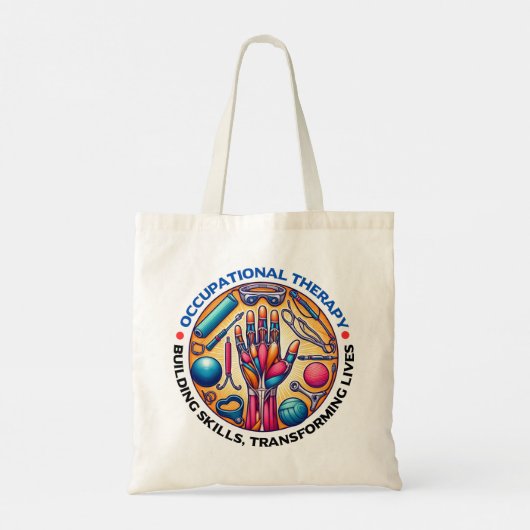 Vaardigheden voor bedrijfstherapieopbouw tote bag (Achterkant)