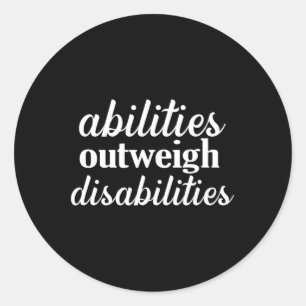 vaardigheden wegen op tegen handicaps Speciaal ond Ronde Sticker