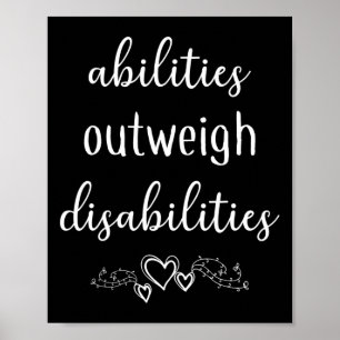 Vaardigheden wegen op tegen handicaps Speciale Ed- Poster