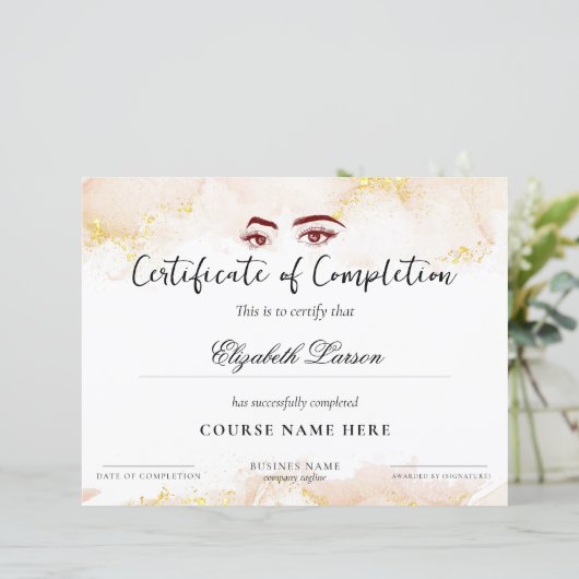 Vaardigheid Meesterschap Cursus Voltooiing Roze Vl (Staand voorkant)