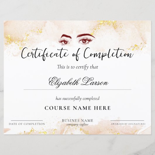 Vaardigheid Meesterschap Cursus Voltooiing Roze Vl (Voorkant)