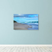 Vaardoek met balkafwerking canvas afdruk (Insitu (Houten vloer))