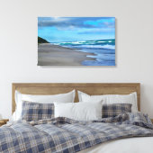 Vaardoek met balkafwerking canvas afdruk (Insitu (Slaapkamer))