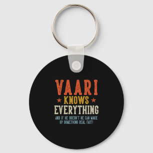 Vaari weet alles vaderdag retro vintage  sleutelhanger