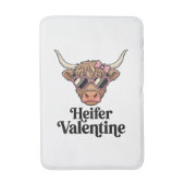 Vaars Valentijns Hooglandrund Vintage Ontwerp_1 Badmat (Voorkant Verticaal)