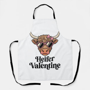 Vaars Valentijns Hooglandrund Vintage Ontwerp_1 Schort