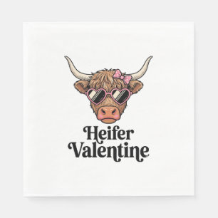 Vaars Valentijns Hooglandrund Vintage Ontwerp_1 Servet