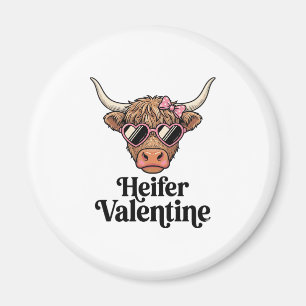 Vaars Valentijnsdag Schotse Hoogland Koe Ouderwets Magneet