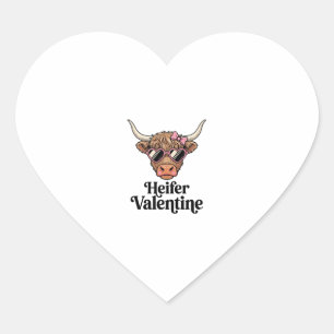 Vaars Valentijnsdag Schotse Hooglander Koe Oud Des Hart Sticker