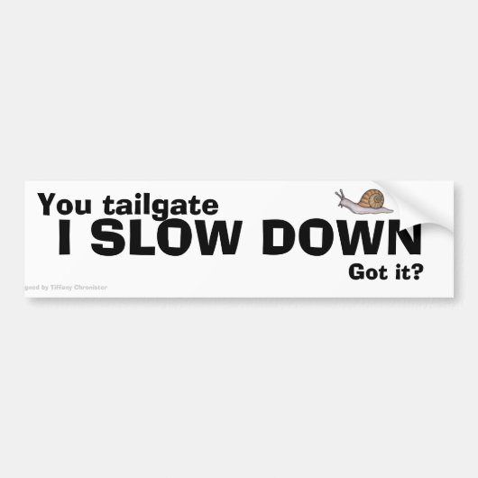 Vaart Minderen Bumpersticker (Voorkant)