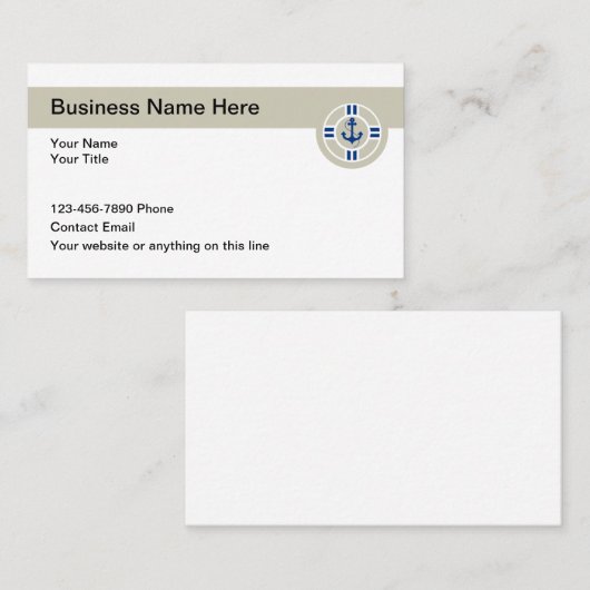 Vaarthema Nautische Visitekaartjes (Voorkant / Achterkant)