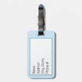 Vaartocht instellen bagagelabel (Achterkant verticaal)