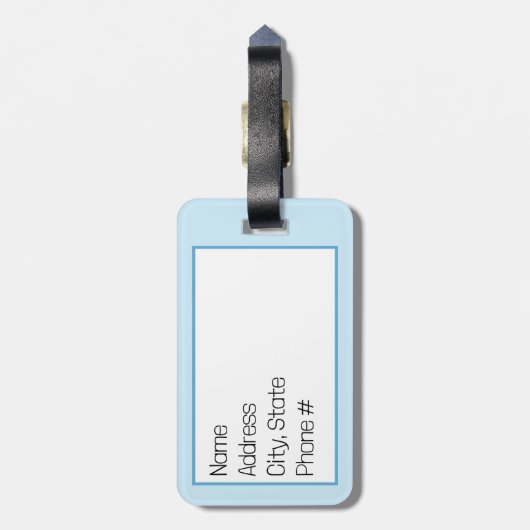 Vaartocht instellen bagagelabel (Achterkant verticaal)