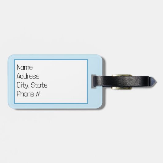 Vaartocht instellen bagagelabel (Achterkant horizontaal)