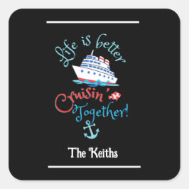 Vaartocht instellen vierkante sticker