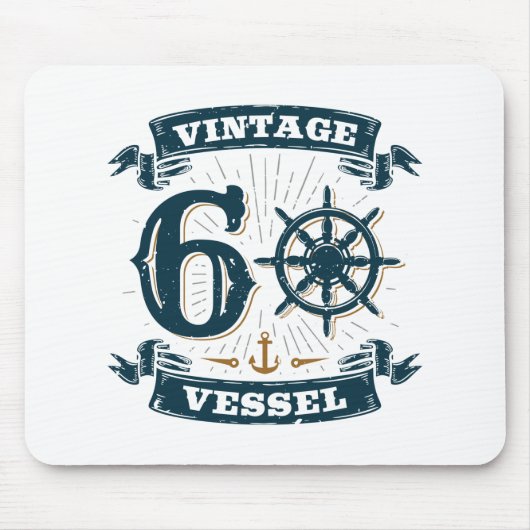 vaartuig 60e verjaardag 60 jaar oud muismat (Voorkant)