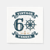  vaartuig 60e verjaardag 60 jaar oud servet (Voorkant)