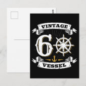 Vaartuig 60e Verjaardag Zeilen Nautisch Briefkaart (Voorkant / Achterkant)