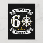 Vaartuig 60e Verjaardag Zeilen Nautisch Briefkaart (Voorkant)