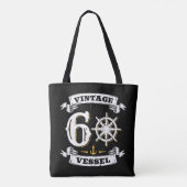 Vaartuig 60e Verjaardag Zeilen Nautisch Tote Bag (Achterkant)