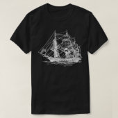 Vaartuig dat het noodlot overneemt t-shirt (Design voorkant)
