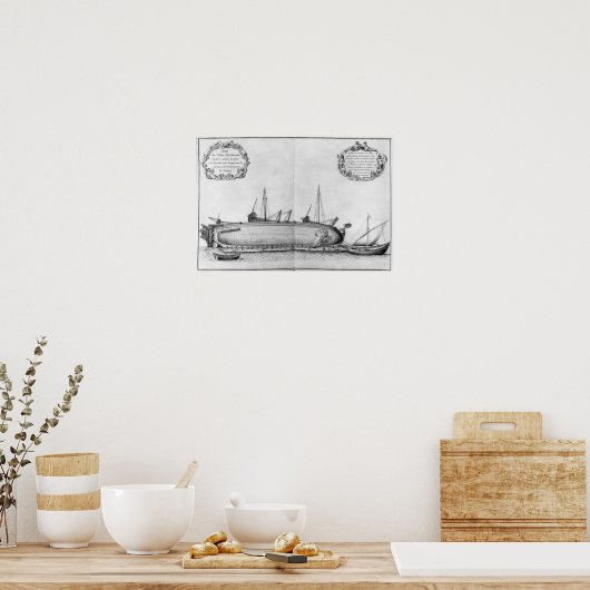 Vaartuig dat op zijn romp ligt poster (Keuken)