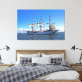 Vaartuig dat vliegt op het Canvas Afdruk (Insitu (Slaapkamer))