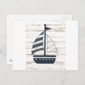 vaartuig met de scheepvaart 2 briefkaart (Voorkant / Achterkant)