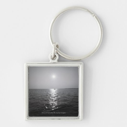 Vaartuig op afstand op zee sleutelhanger (Voorkant)
