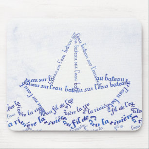 Vaartuig op het water. muismat