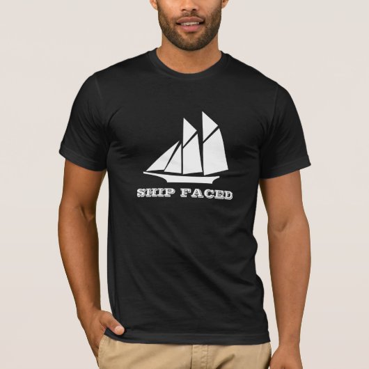 Vaartuig voor de reünie met scheepsgezichten t-shirt (Voorkant)