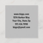 Vaartuig voor de schelpdierschelp Ocean Seaside Gi Vierkante Visitekaartje (Achterkant)