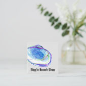 Vaartuig voor de schelpdierschelp Ocean Seaside Gi Vierkante Visitekaartje (Staand voorkant)