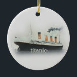 vaartuig voor de Titanic Ocean Liner Keramisch Ornament<br><div class="desc">Titanic Ocean Liner Ship Ornament.  herdenkingskracht Keepomwille RMS Titanic Ornament.</div>