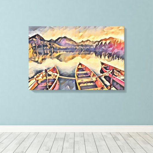  vaartuigen canvas afdruk (Insitu (Houten vloer))